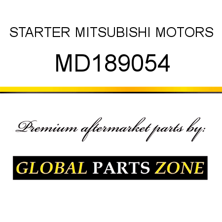 STARTER MITSUBISHI MOTORS MD189054