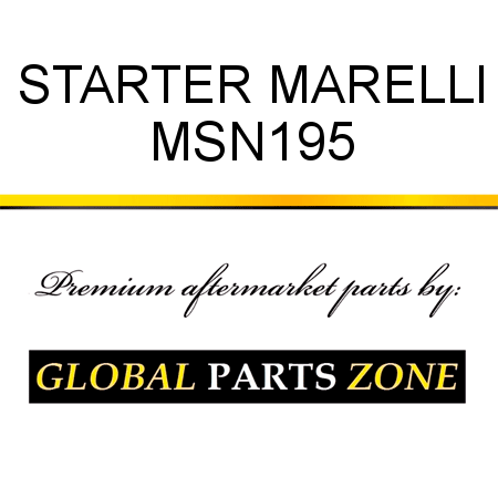 STARTER MARELLI MSN195