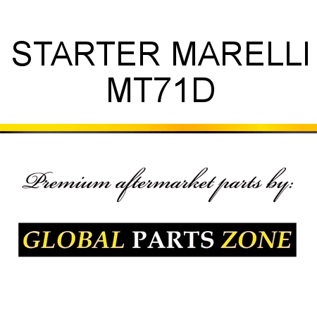 STARTER MARELLI MT71D