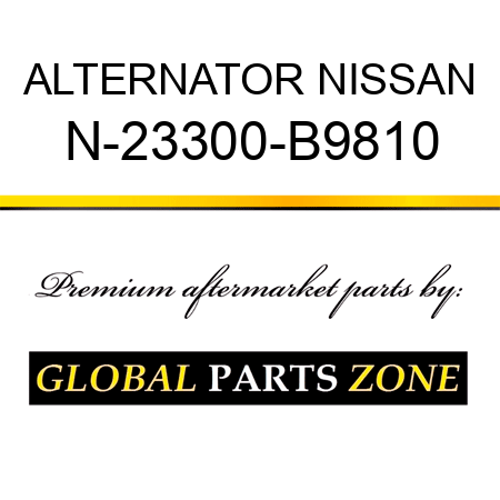 ALTERNATOR NISSAN N-23300-B9810