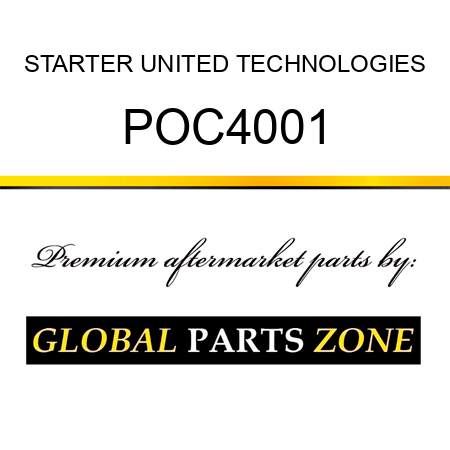 STARTER UNITED TECHNOLOGIES POC4001