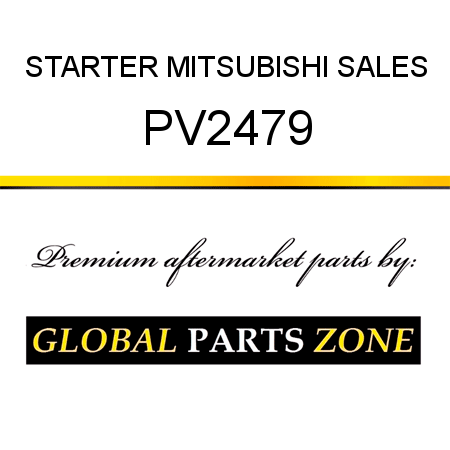 STARTER MITSUBISHI SALES PV2479