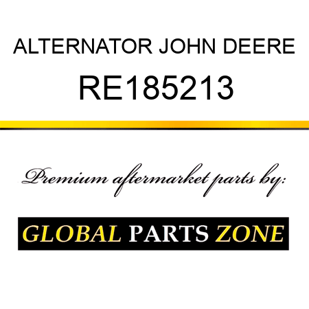 ALTERNATOR JOHN DEERE RE185213