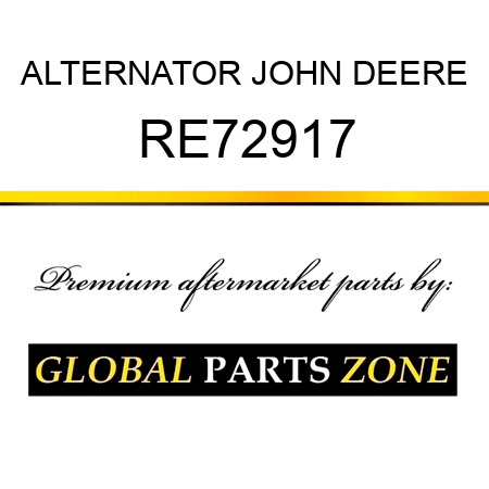 ALTERNATOR JOHN DEERE RE72917