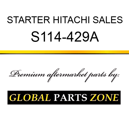 STARTER HITACHI SALES S114-429A