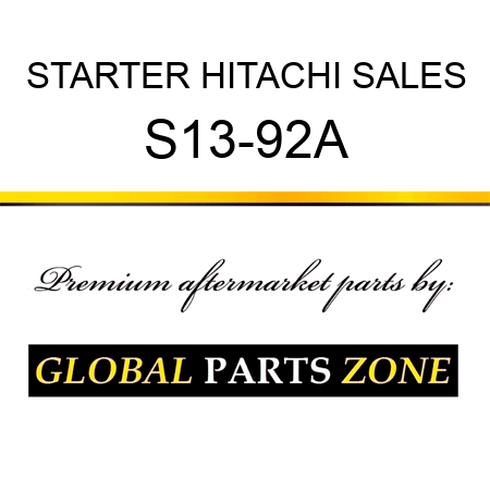 STARTER HITACHI SALES S13-92A