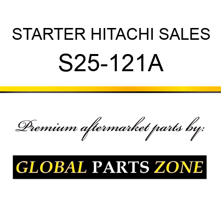 STARTER HITACHI SALES S25-121A