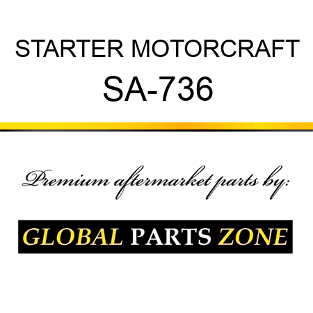 STARTER MOTORCRAFT SA-736