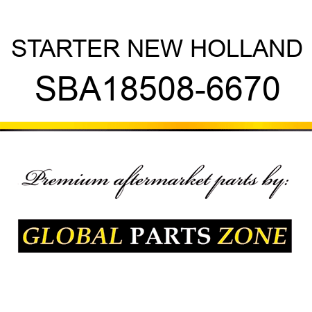 STARTER NEW HOLLAND SBA18508-6670