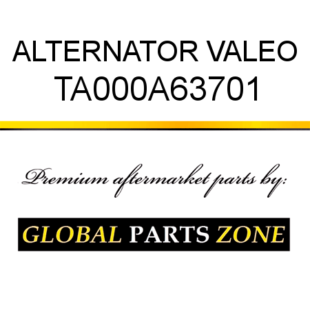 ALTERNATOR VALEO TA000A63701