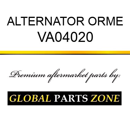 ALTERNATOR ORME VA04020
