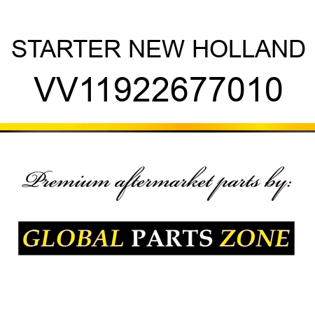 STARTER NEW HOLLAND VV11922677010