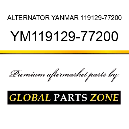 ALTERNATOR YANMAR 119129-77200 YM119129-77200