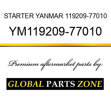 STARTER YANMAR 119209-77010 YM119209-77010