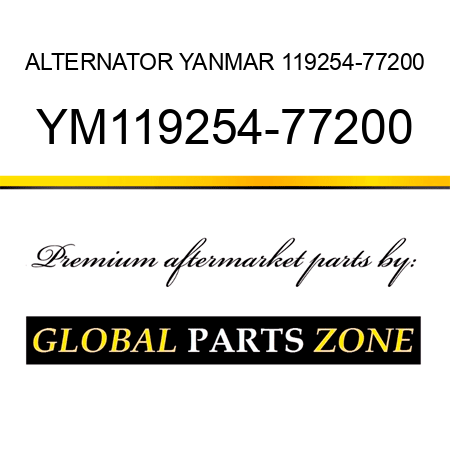 ALTERNATOR YANMAR 119254-77200 YM119254-77200
