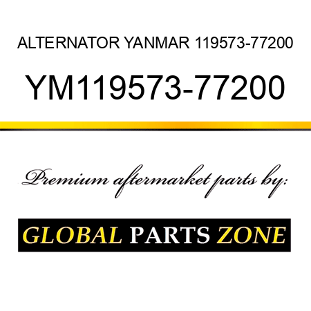 ALTERNATOR YANMAR 119573-77200 YM119573-77200