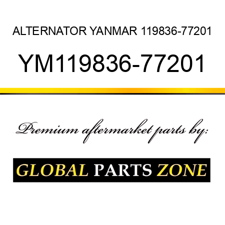 ALTERNATOR YANMAR 119836-77201 YM119836-77201