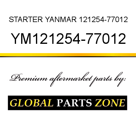 STARTER YANMAR 121254-77012 YM121254-77012