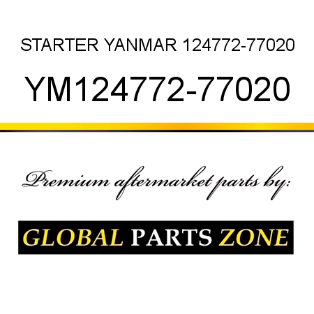 STARTER YANMAR 124772-77020 YM124772-77020