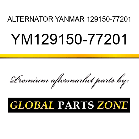 ALTERNATOR YANMAR 129150-77201 YM129150-77201