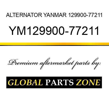 ALTERNATOR YANMAR 129900-77211 YM129900-77211
