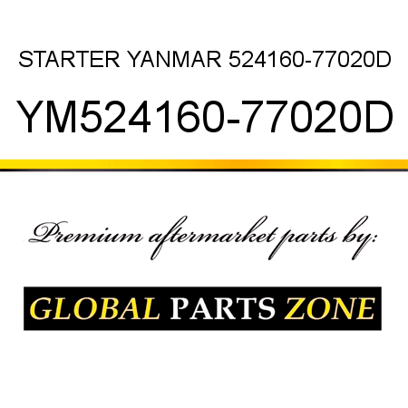 STARTER YANMAR 524160-77020D YM524160-77020D