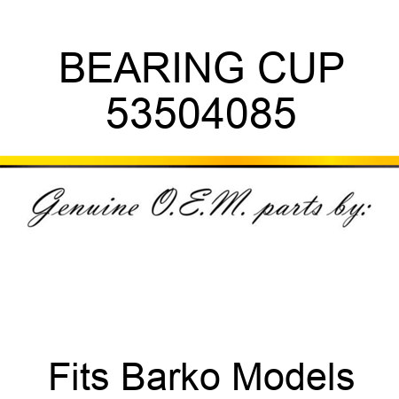 BEARING CUP 53504085