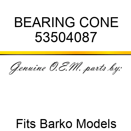 BEARING CONE 53504087