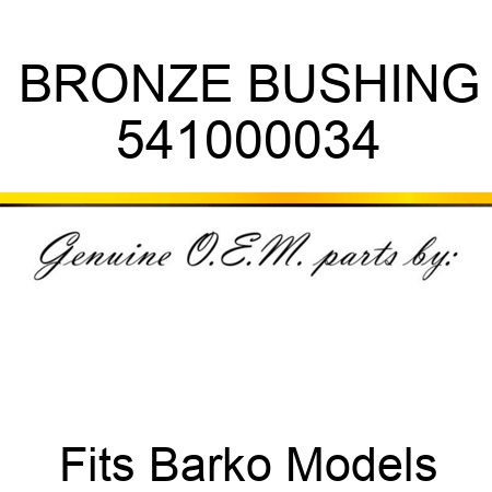 BRONZE BUSHING 541000034