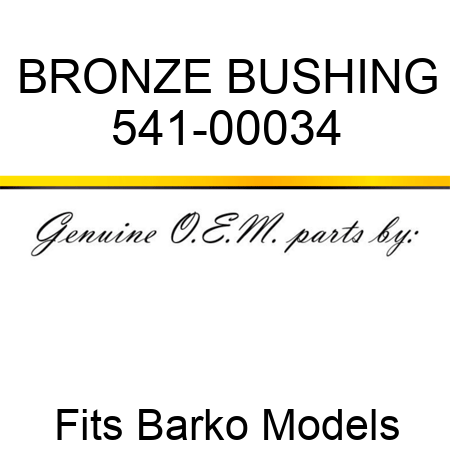 BRONZE BUSHING 541-00034
