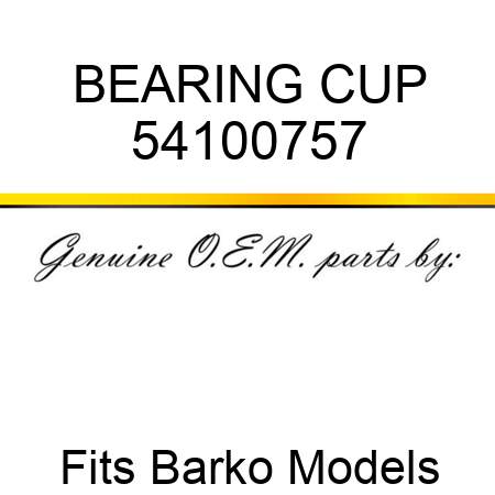 BEARING CUP 54100757