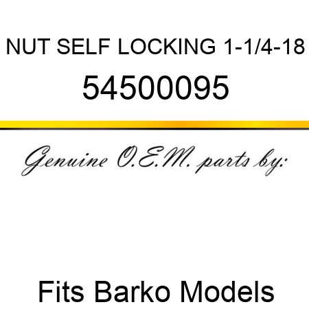 NUT, SELF LOCKING 1-1/4-18 54500095