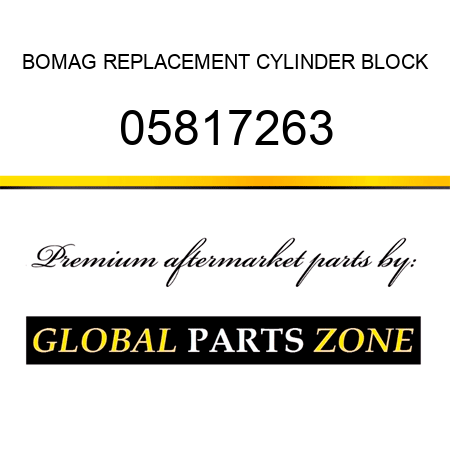 BOMAG REPLACEMENT CYLINDER BLOCK 05817263