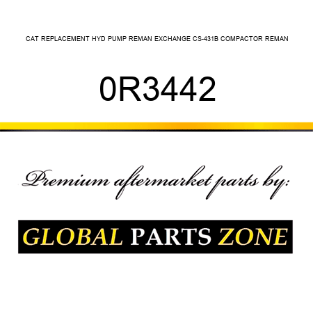 CAT REPLACEMENT HYD PUMP REMAN EXCHANGE CS-431B COMPACTOR REMAN 0R3442