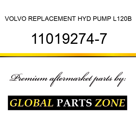 VOLVO REPLACEMENT HYD PUMP L120B 11019274-7