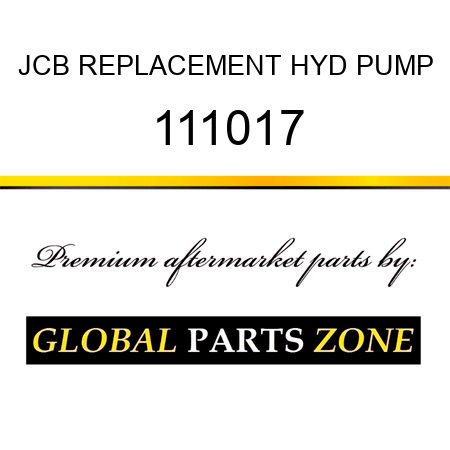 JCB REPLACEMENT HYD PUMP 111017