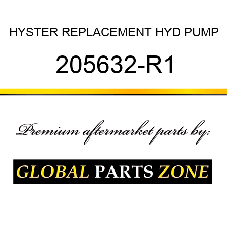HYSTER REPLACEMENT HYD PUMP 205632-R1