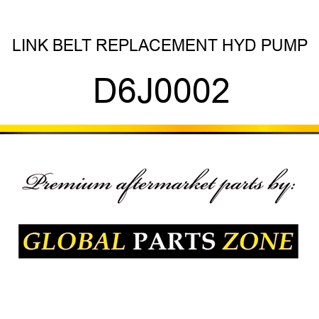 LINK BELT REPLACEMENT HYD PUMP D6J0002