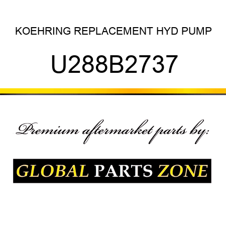 KOEHRING REPLACEMENT HYD PUMP U288B2737