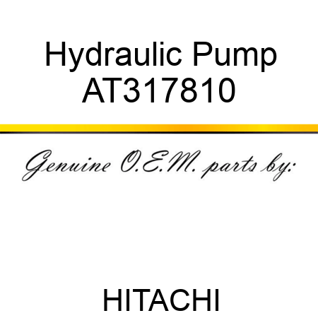 Hydraulic Pump AT317810