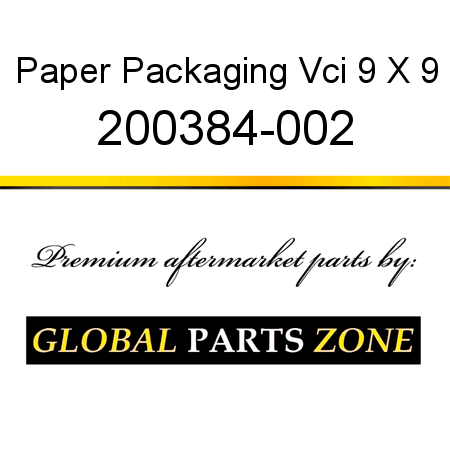 Paper, Packaging, Vci, 9 X 9 200384-002