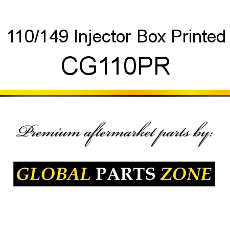 110/149 Injector Box, Printed CG110PR