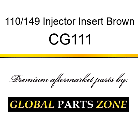110/149 Injector Insert, Brown CG111