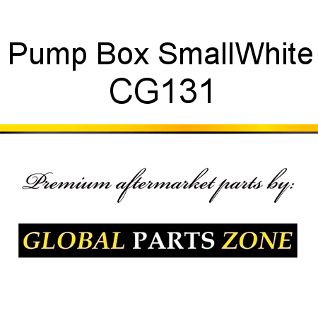 Pump Box Small,White CG131