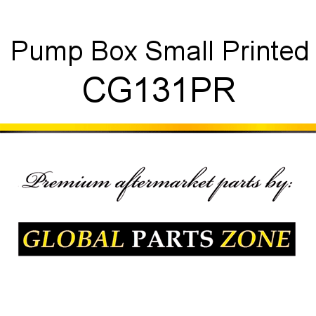 Pump Box Small, Printed CG131PR