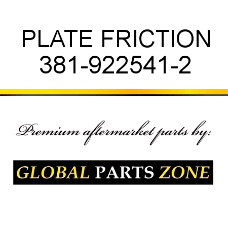 PLATE, FRICTION 381-922541-2