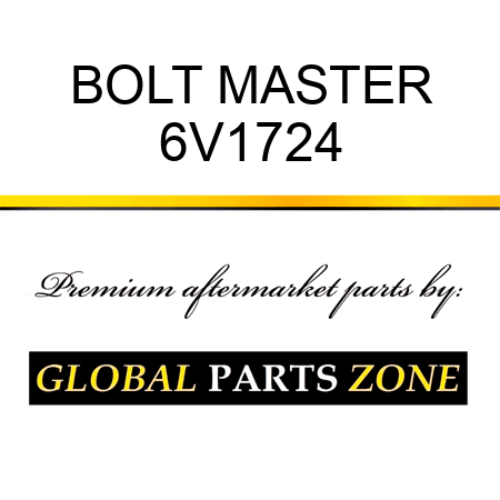 BOLT, MASTER 6V1724