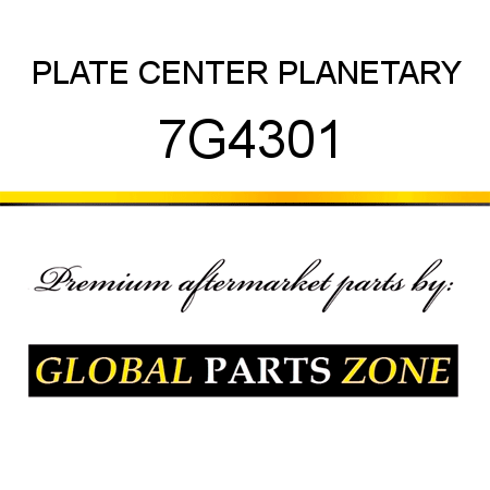 PLATE, CENTER PLANETARY 7G4301