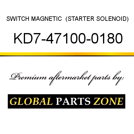 SWITCH, MAGNETIC  (STARTER SOLENOID) KD7-47100-0180