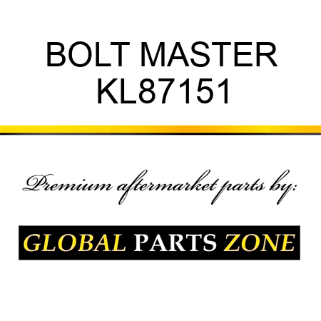BOLT, MASTER KL87151
